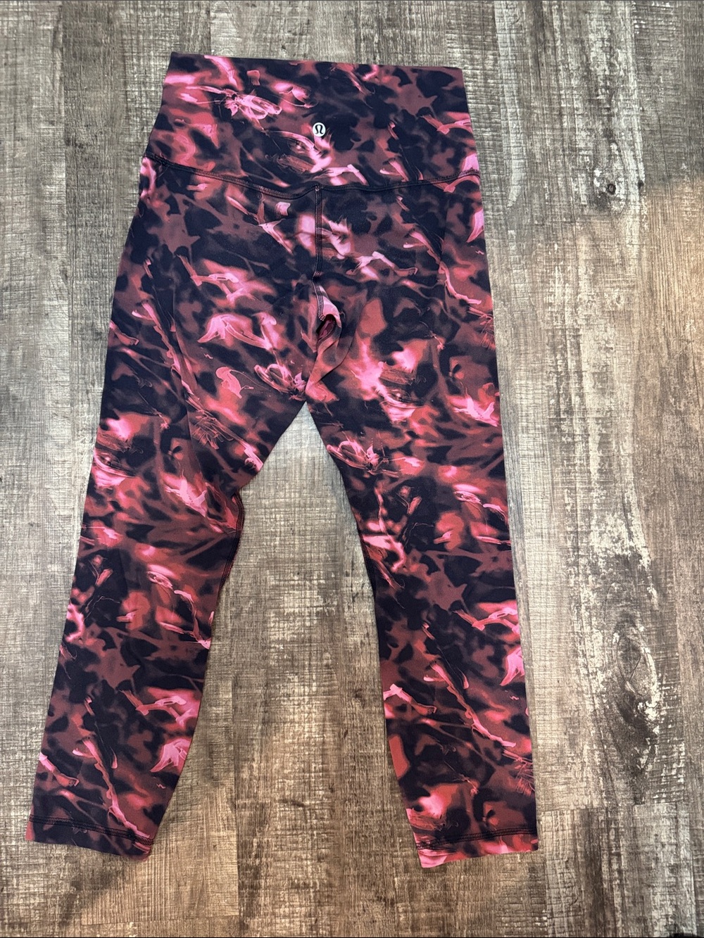 lululemon athletica Pink and Black Align Leggings- Size 6